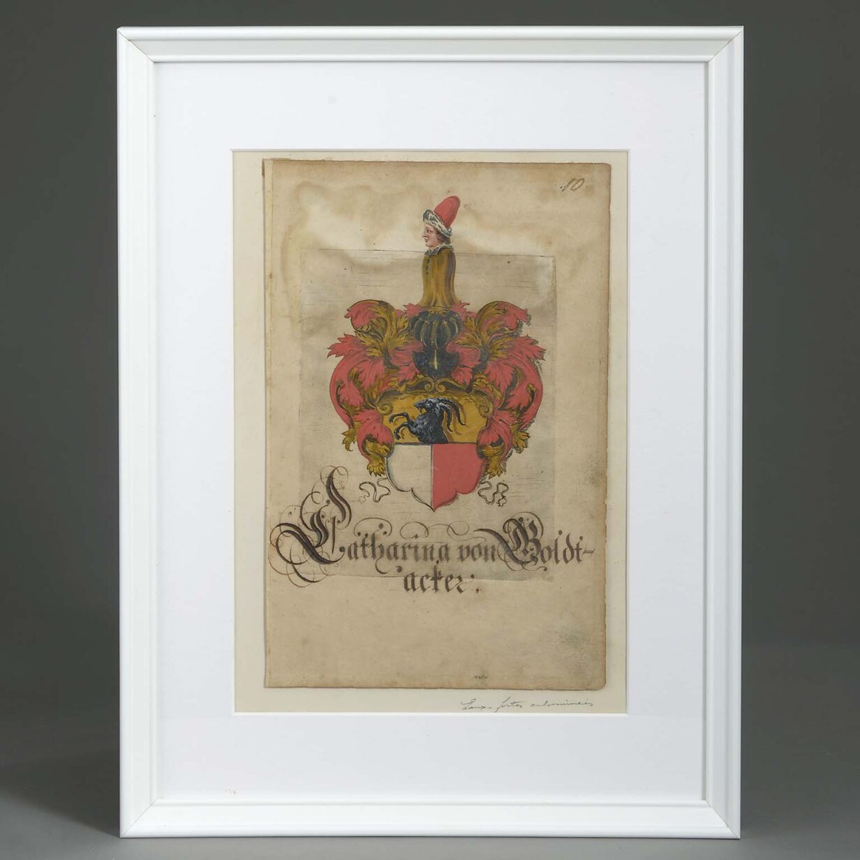 Eight heraldic watercolours