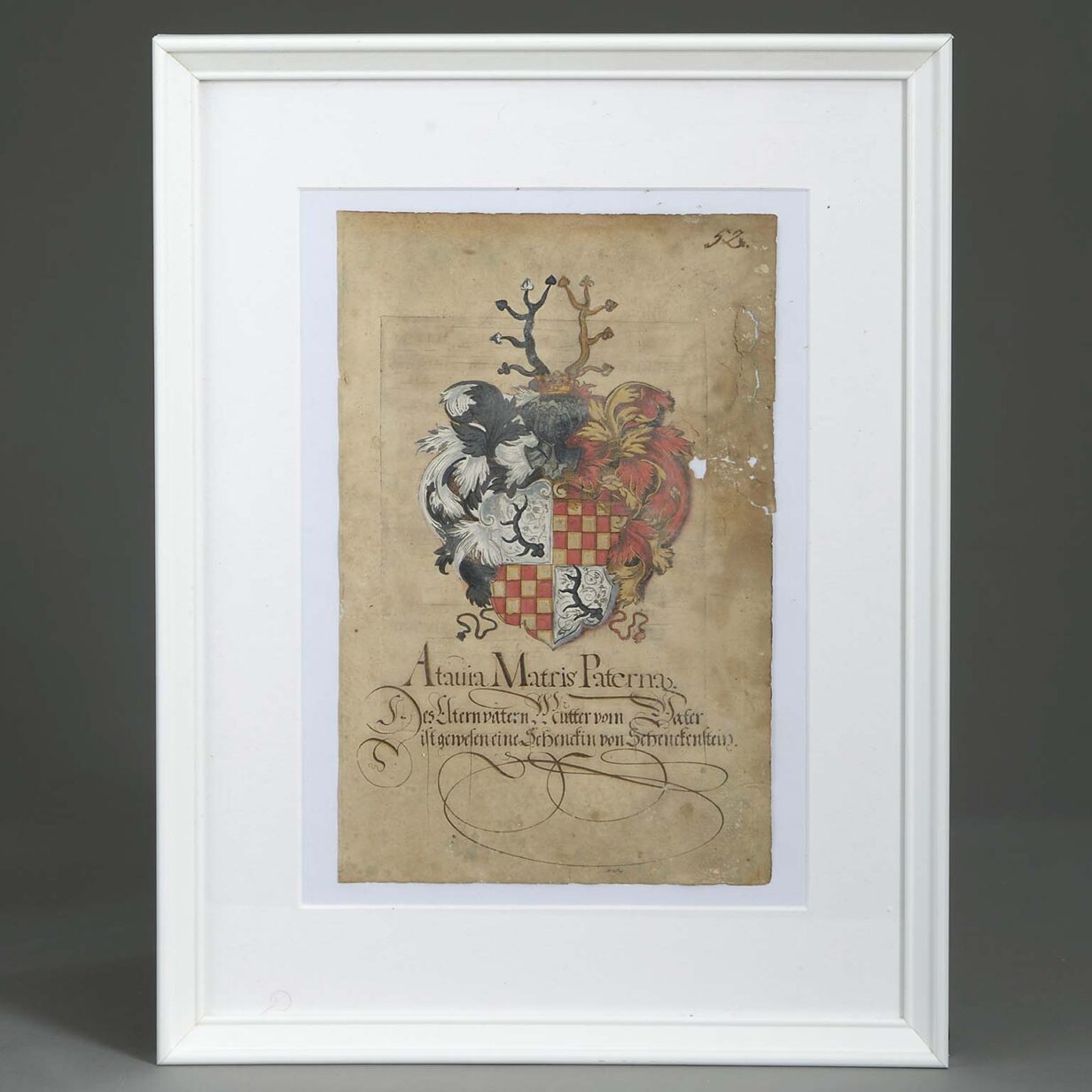 Collection of eight 18th century heraldic watercolours