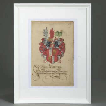 Collection of eight 18th century heraldic watercolours