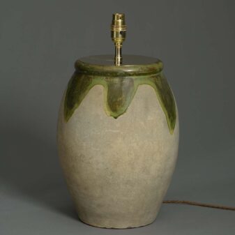 Studio pottery vase lamp