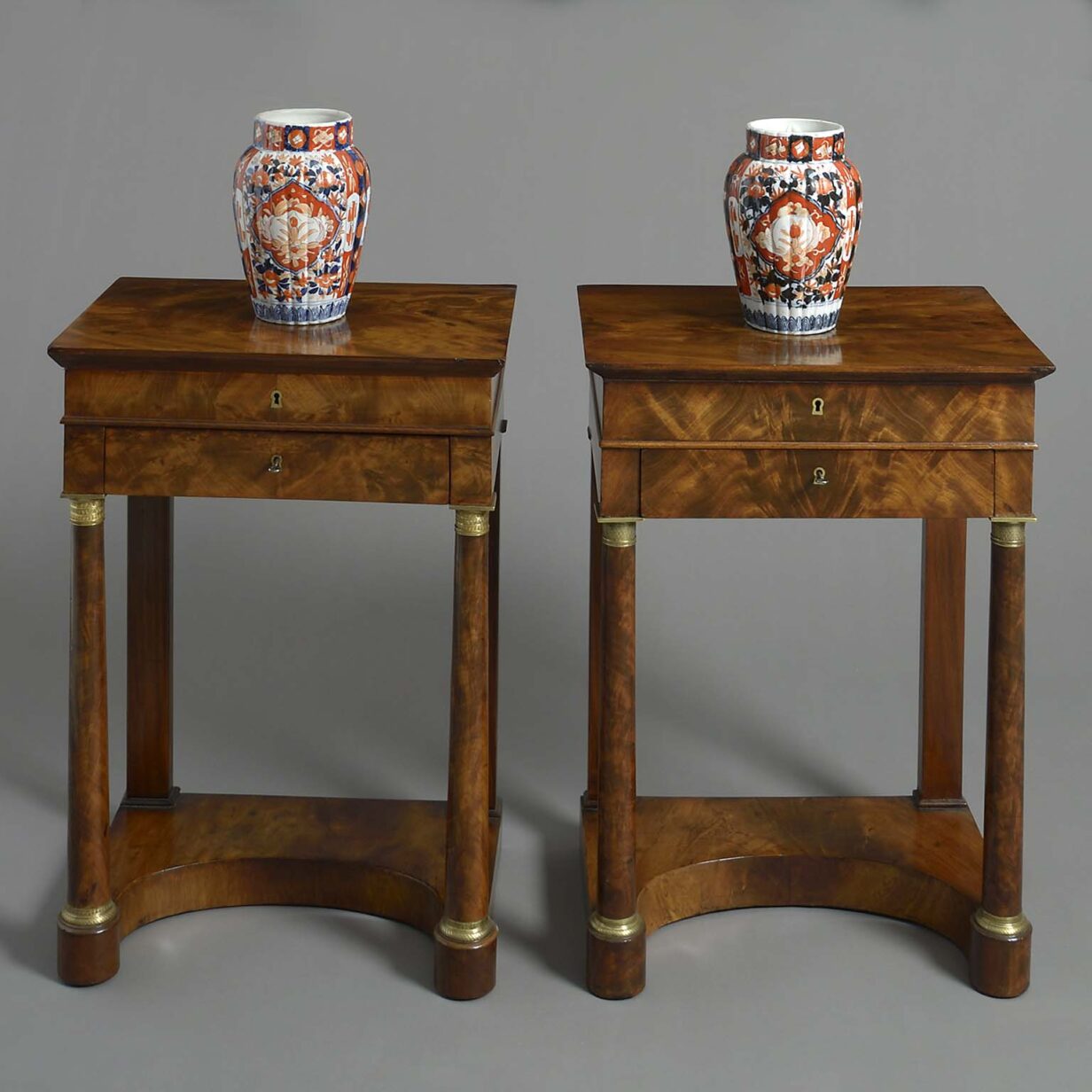 Pair of empire bedside tables