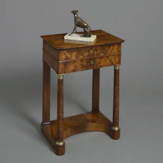 Pair of early 19th century empire period mahogany bedside tables
