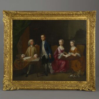 Circle of Arthur Devis c.1750 A family in a country house interior