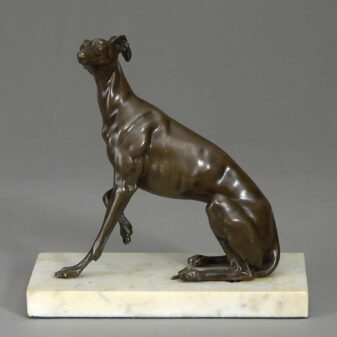 Early 19th century empire period bronze whippet