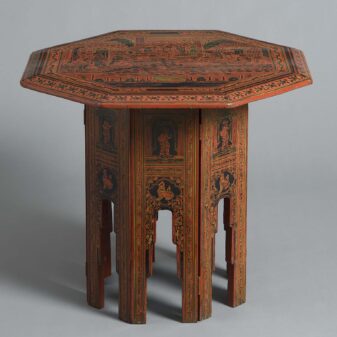 Red Lacquer Burmese Table