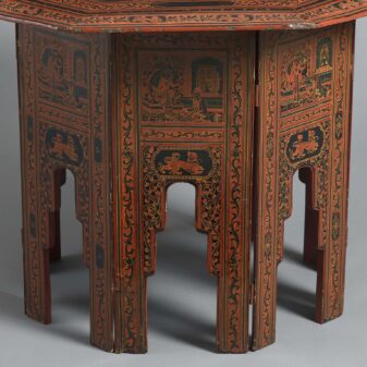 Late 19th century red lacquer low table