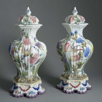 Pair of Nove Faience Vases