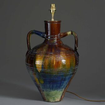 Spanish oil glazed lamp