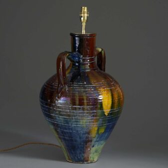 Spanish oil glazed lamp