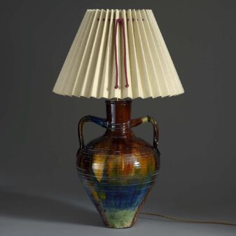 Spanish Oil Glazed Lamp