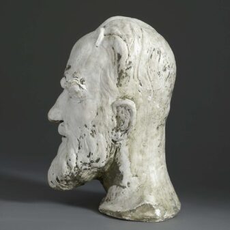 20th century painted bust depicting george bernard shaw