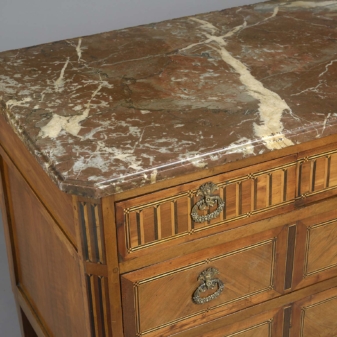 Late 18th century louis xvi period parquetry commode