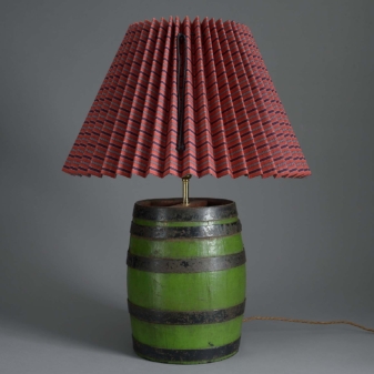 Green Coopered Barrel Lamp