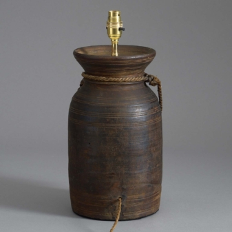 Large 19th century turned tekhi jar lamp 5 Antique tekhi jar lamp