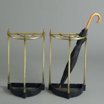 Pair of Antique Brass Umbrella Stands