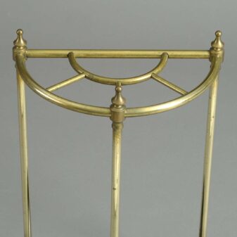 Pair of 19th century brass demi-lune stick or umbrella stands