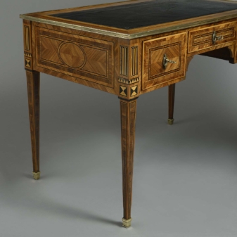 Fine late 18th century parquetry bureau plat