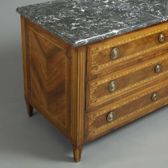 Late 18th century louis xvi period parquetry commode