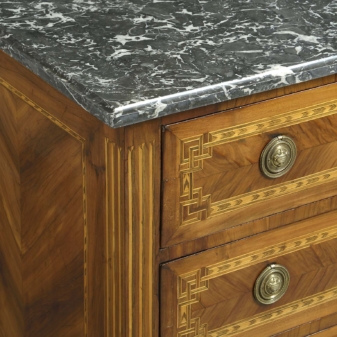 Late 18th century louis xvi period parquetry commode