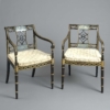 Pair of regency armchairs