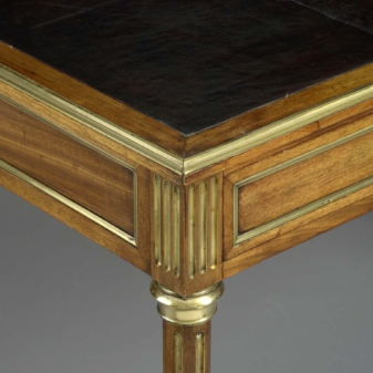 19th century brass mounted mahogany writing table