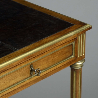 19th century brass mounted mahogany writing table