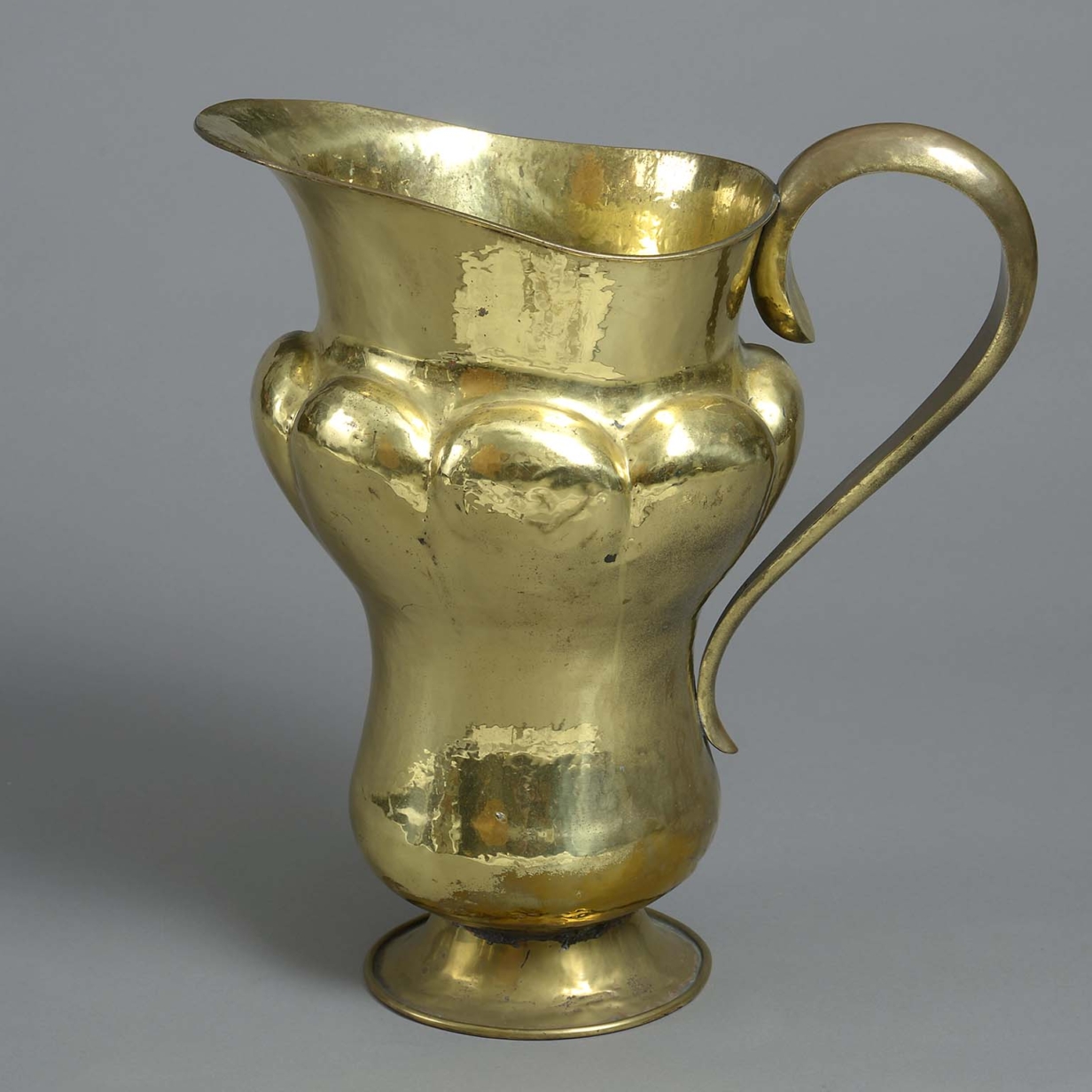 Large antique brass ewer