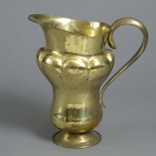 Large antique brass ewer