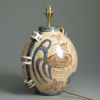 20th century maiolica jar lamp 4 Maiolica jar lamp