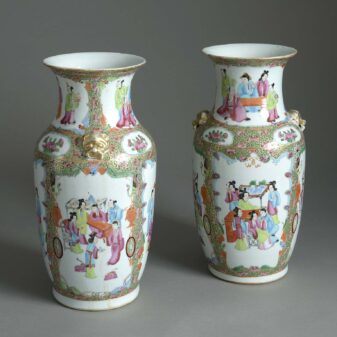 Pair of famille rose vases