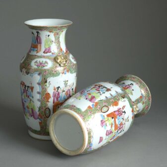 Pair of famille rose vases