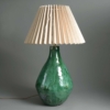 Green glazed jar lamp