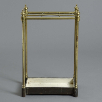 19th century victorian brass stick stand 4 Brass stick stand