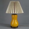 Early 20th century ochre glazed pottery vase lamp 1 An ochre glazed antique vase lamp