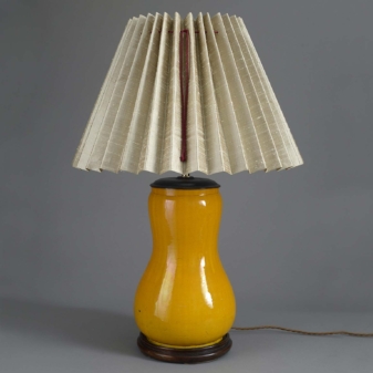 Home 4 An ochre glazed antique vase lamp