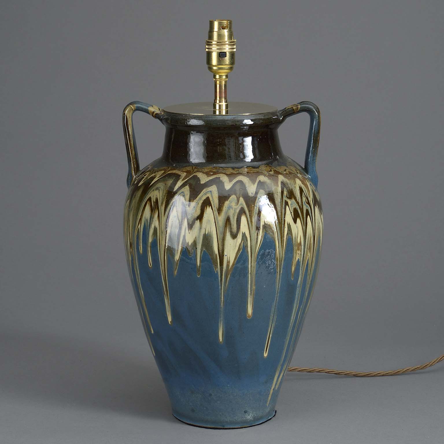 Flambé pottery vase lamp Flambé pottery vase lamp