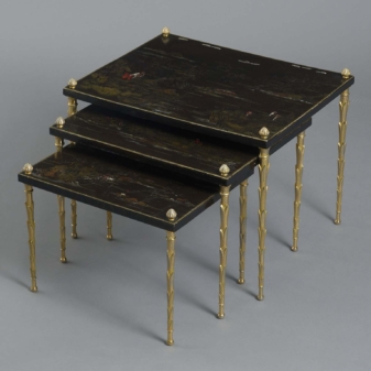 Nest of lacquer tables