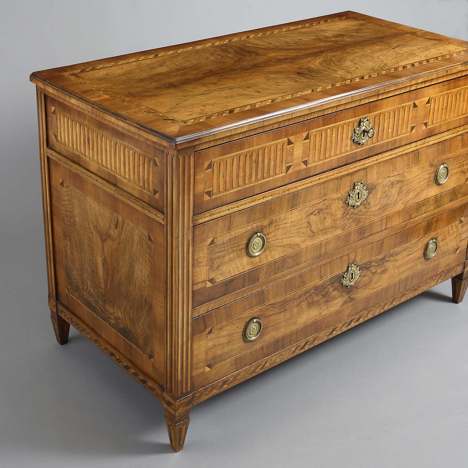 North italian inlaid commode North italian inlaid commode