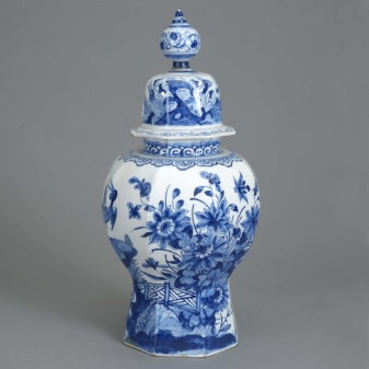 Large Blue and White Delft Vase