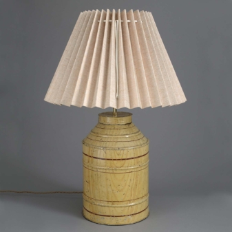Faux bois tea canister lamp