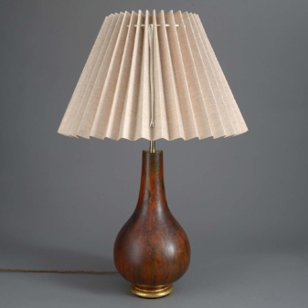 Red Glazed Pear Drop Lamp