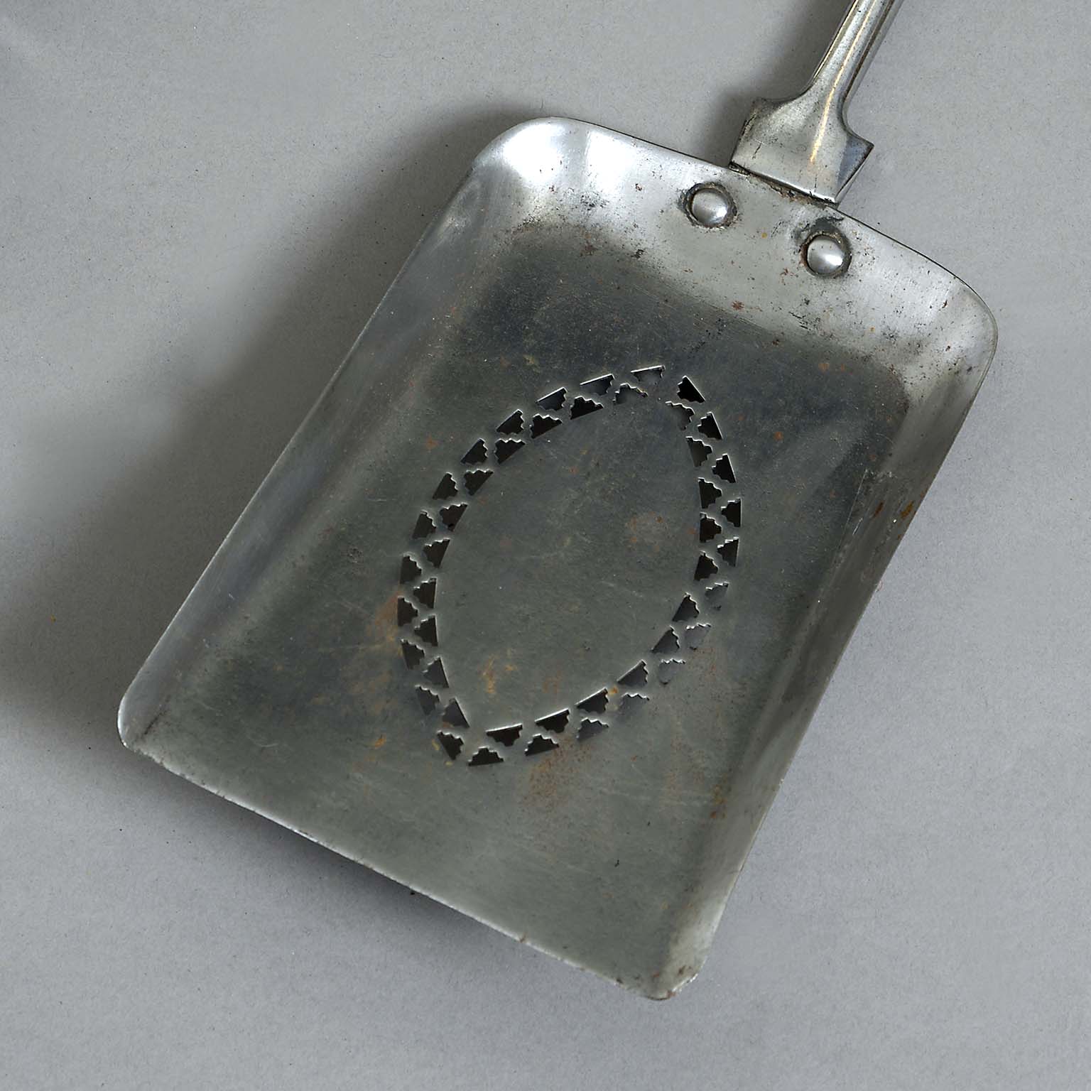 4027-24 Set of late 18th century george iii period steel fire tools