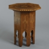 Octagonal inlaid burr table