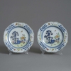 Pair of 18th century dublin pottery plates 1 Pair of dublin pottery plates