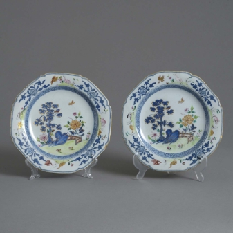Pair of dublin pottery plates