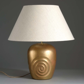 Gilded art deco lamp