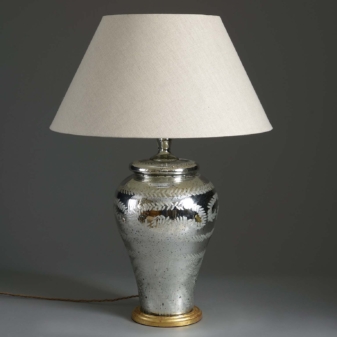 Silvered Glass Lamp