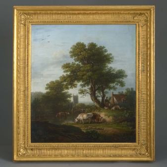 John collet - pair of georgian landscapes