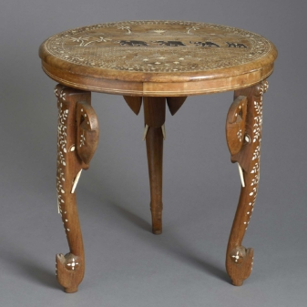 Antique hardwood low table