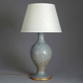 20th century studio pottery vase lamp